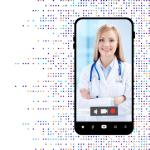 Médica en consulta virtual realizando examen ocupacional por telemedicina en Colombia